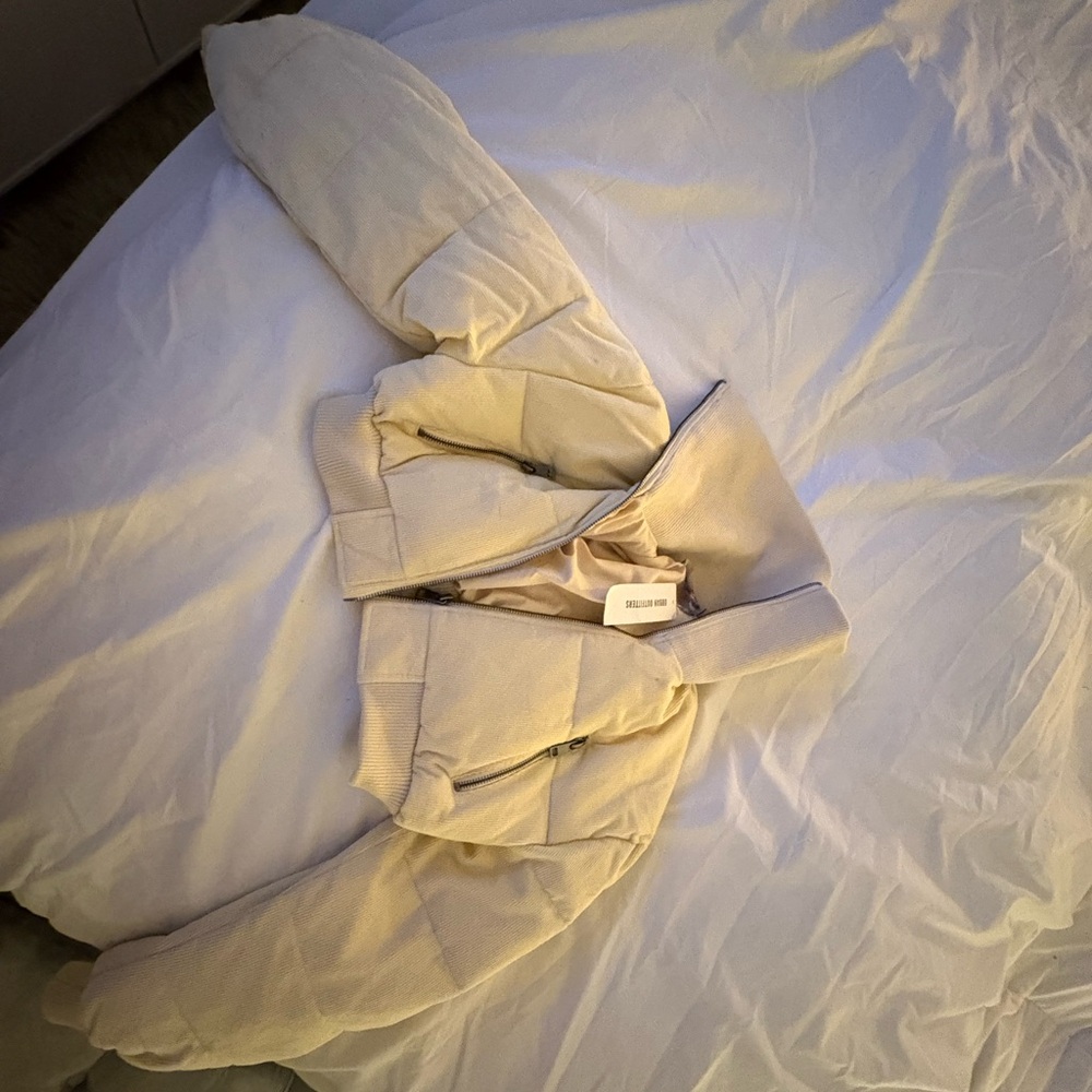 Urban Outfitters Cream Bomber Jacket